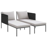 Sunbed Anthracite 153 x 115 x 69.5 cm Powder-Coated Steel 42004134