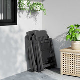 Garden Reclining Chair Set of 2 Anthracite Polypropylene 364712