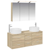 Bathroom Furniture Set 4 pcs Sonoma Oak 3407097