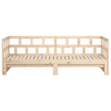 Pull-out Day Bed without Mattress Solid Wood Pine 2x cm 820227