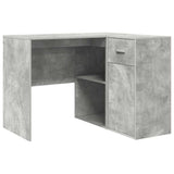 Corner Desk with Drawer Concrete Grey 102 x 88 x 75 cm 3337276
