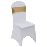 25 pcs Stretchable Chair Band with Diamond Buckle Gold 133579