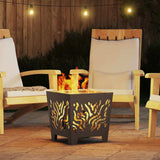 Fire Pit Black 40 x 40 x 40 cm Steel 858912