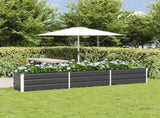 Planter Anthracite 290 x 50 x 45 cm Galvanised Steel 42018206