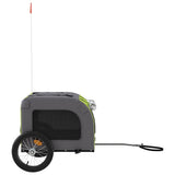 Pet Bike Trailer Green and Grey Oxford Fabric&Iron 93843