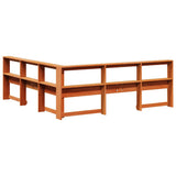 Bookcase Headboard L-Shaped Wax Brown 180 cm Solid Wood Pine 859258
