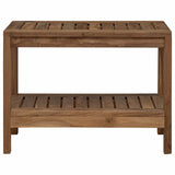 Bathroom Side Table Natural 60 x 30 x 45 cm Solid Teak Wood 42024271