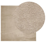 Rug HUARTE Short Pile Soft and Washable Sand 160x160 cm 375059