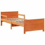 Bed Frame with Headboard Wax Brown 80 x 200 cm Engineered Wood 877211