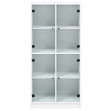 Highboard with Doors White 68x37x142 cm Engineered Wood 3295857