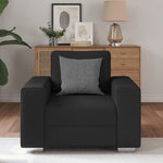 ZNTS Black Fabric Armchair 59 cm 4105209