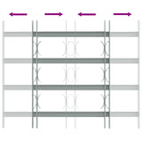 Security Grille for Windows with 4 Crossbars 3 pcs 430-740 mm 42031279