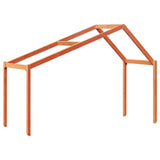 Kids' Bed Roof Wax Brown 203x95.5x142 cm Solid Wood Pine 846942