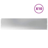 Lawn Edging 10 pcs 25 x 103 cm Galvanised Steel Silver 860171