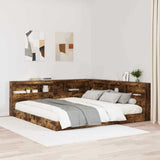 Bookcase Bed Smoked oak 180 x 200 cm Engineered wood 3335747