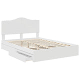 Storage Bed with Headboard White 160 x 200 cm Engineered Wood 3413485