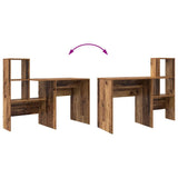 Desk with Shelf Old Wood 131.5 x 50 x 106.5 cm Engineered Wood 869304