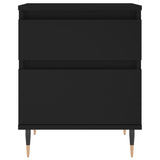 ZNTS Bedside Cabinets 2 pcs Black 40x35x50 cm Engineered Wood 830655