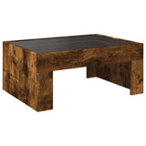 Coffee Table with Infinity LED Smoked Oak 70x50x30 cm 847613