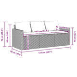 Garden Sofa with Cushions 3-Seater Beige Poly Rattan 366345