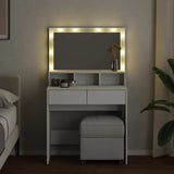 Dressing Table with LED White 80x41x134.5 cm 848185