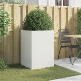 Planter White 52x48x75 cm Steel 841584