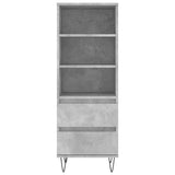 Highboard Concrete Grey 40x36x110 cm Engineered Wood 831512
