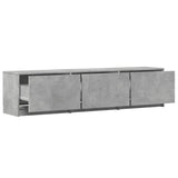 TV Cabinet with LED Concrete 165 x 34 x 40 cm Engineered Wood 8006549