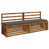 2-Piece Bench Cushions SOEST 2 pcs 100% Polyester Grey 949159