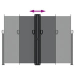 Retractable Side Awning Black 180x1200 cm 4004834