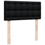 ZNTS Box Spring Bed with Mattress Black 90x200 cm Fabric 3285787