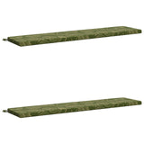 2-Piece Bench Cushions SOEST 2 pcs 100% Polyester Leaf Design 949125