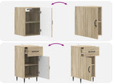 3 Piece Bathroom Cabinet Set HAARLEM Sonoma Oak Engineered Wood 3417776
