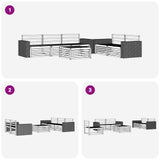 Outdoor Sofa Set 6 pcs Natural Solid Acacia Wood 3383037