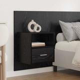 Headboard with Cabinet 3 pcs Black Oak Engineered Wood 3416128