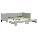 Daybed with Trundle without Mattress Light Grey 90x190 cm Single 3196781