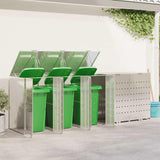 Wheelie Bin Storage for 5 Bins Silver 340 x 77.5 x 115.5 cm 3394791