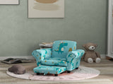 2 Piece Kids Sofa Set with Dinosaur Design, Wooden Frame, for 1.5-3 Years Old, Blue T3398P421962