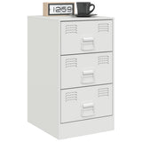 Bedside Cabinets 2 pcs White 34.5x39x62 cm Steel 841786