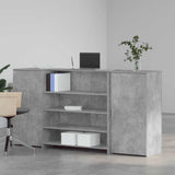 Reception Desk Concrete Grey 200x50x103,5 cm Engineered Wood 3324181