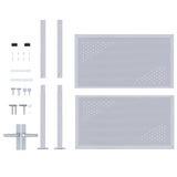 Garden Gate with Lock Silver 85 x 97 cm Stainless Steel 3402577