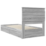 Storage Bed with Drawer Grey Sonoma 90 x 190 cm Engineered Wood 3410273