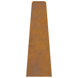 Fire Pit Brown 50 x 35 x 100 cm Weathering Steel 859005