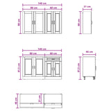Kitchen Unit PORTO 4 pcs White Engineered Wood 3438335