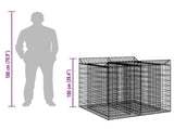 Gabion Raised Bed 2 pcs Silver 3422224