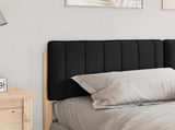 Upholstered Headboard Brown and Black 150 cm Solid Pine Wood 880175