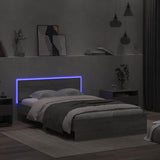 Bed Frame Grey Sonoma Engineered wood and plywood Double 3207614