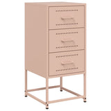 Bedside Cabinet Pink 36x39x78 cm Steel 846580