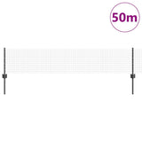 Fence with Post Grey 0.4 x 50 m Steel and PVC 3336619