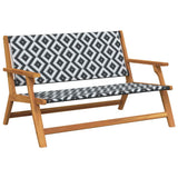 Garden Furniture Black and White 122 x 78 x 73 cm 367822